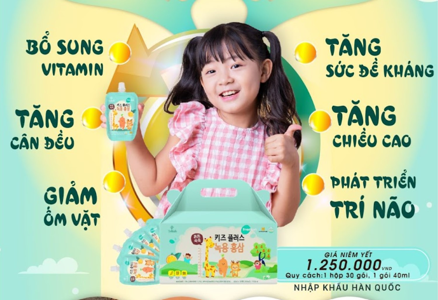 Sản phẩm hoàn hảo cho sự phát triển trí tuệ của trẻ: Nước uống hồng sâm nhung hươu Sokids